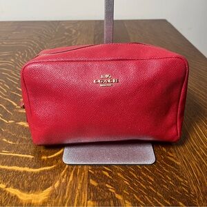 Coach Red Toiletry Bag for Men